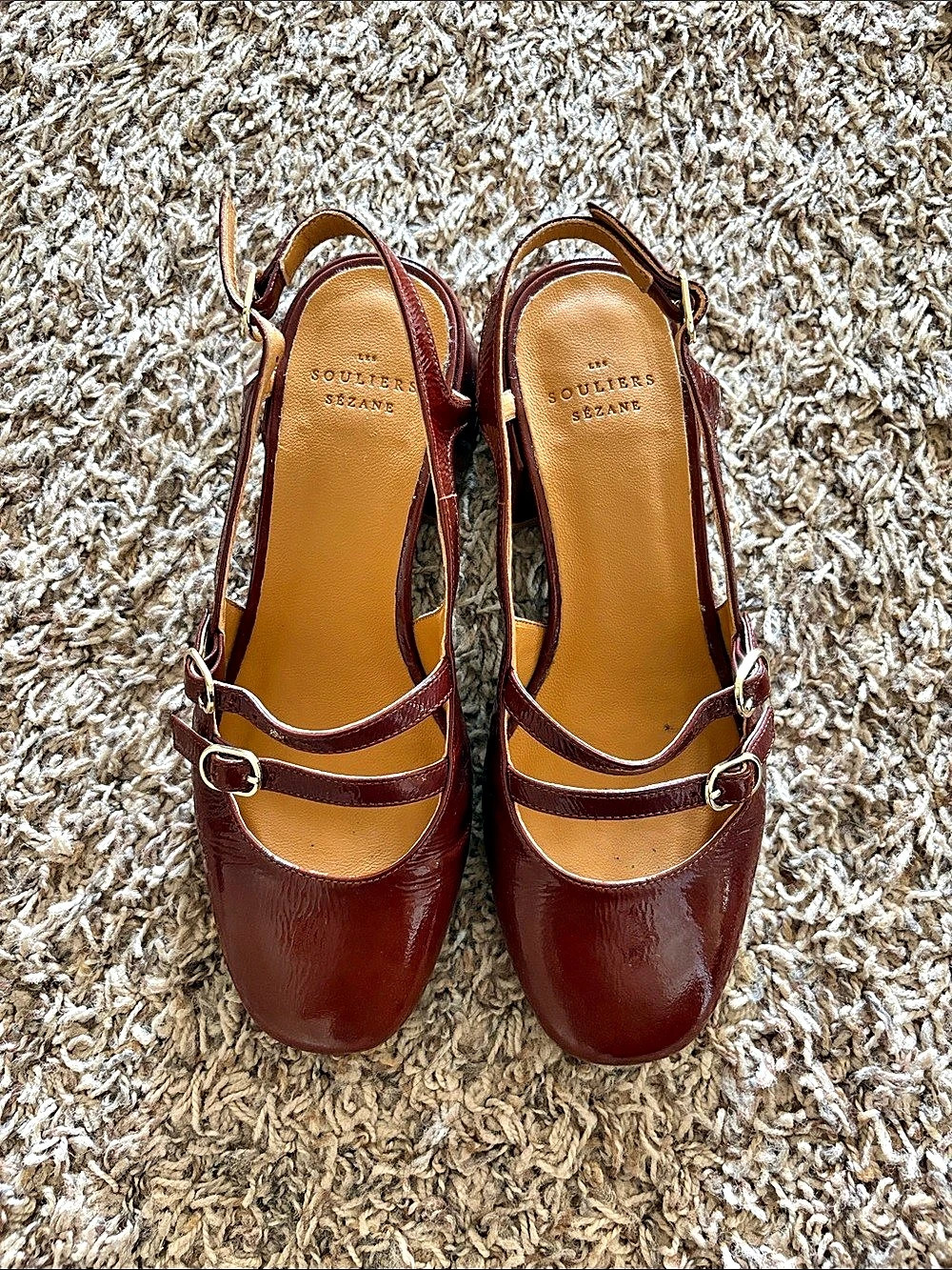 SΓ©zane Paula Babies Strappy Block Heel Shoes Brown EU 36